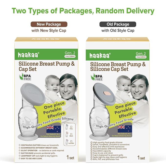 Haakaa Manual Breast Pump with Base 4 Fl Oz/100ml+Lid - Image 9