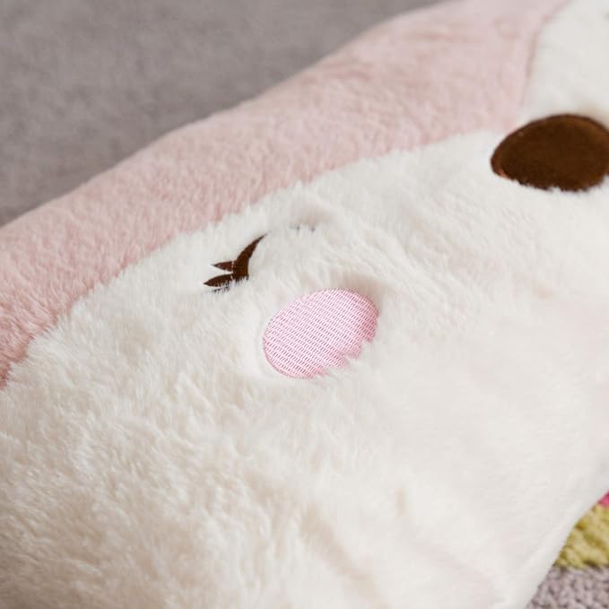 Stuffed Animal Lumbar Pillow, Super Soft Plush Cuddle Throw Pillow - Image 3