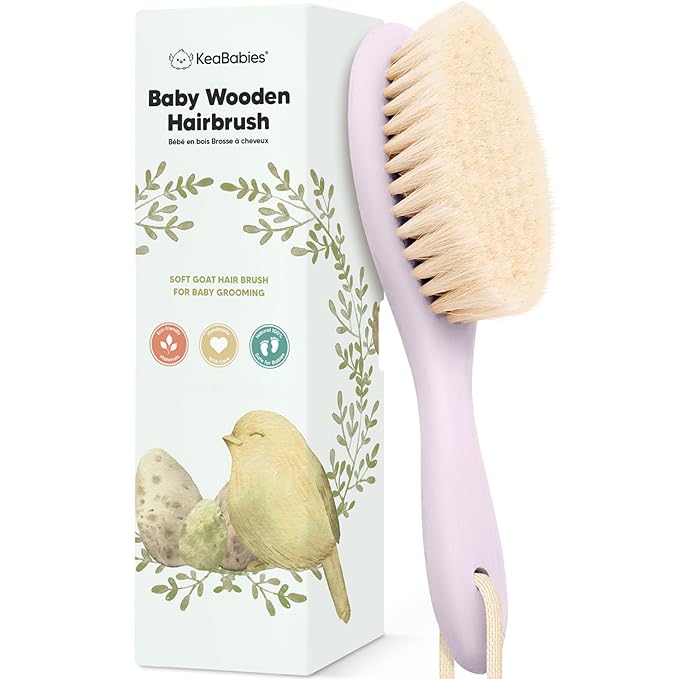 Wooden Baby Hair Brush by KeaBabies