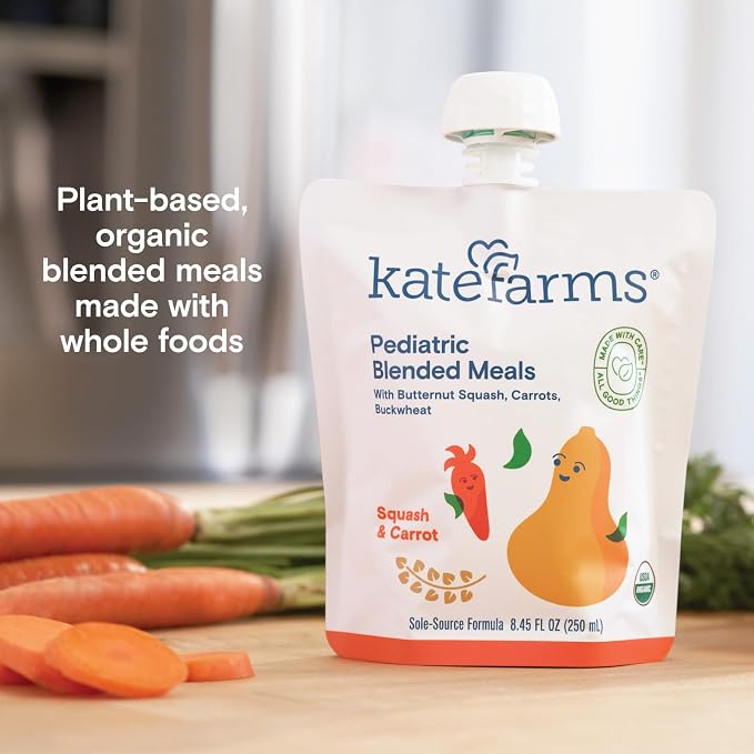 KATE FARMS Organic Pediatric Blended Meal, Squash and Carrot, 8g protein - Image 6