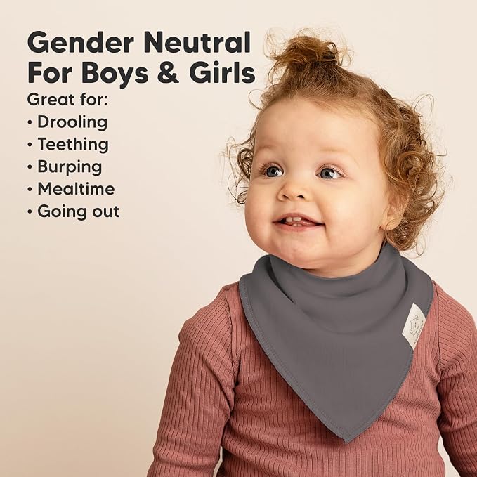 8-Pack Organic Baby Bandana Bibs - Image 6