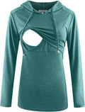 GINKANA Women's Nursing Hoodie Sweatshirt Long Sleeves Breastfeeding Maternity by GINKANA