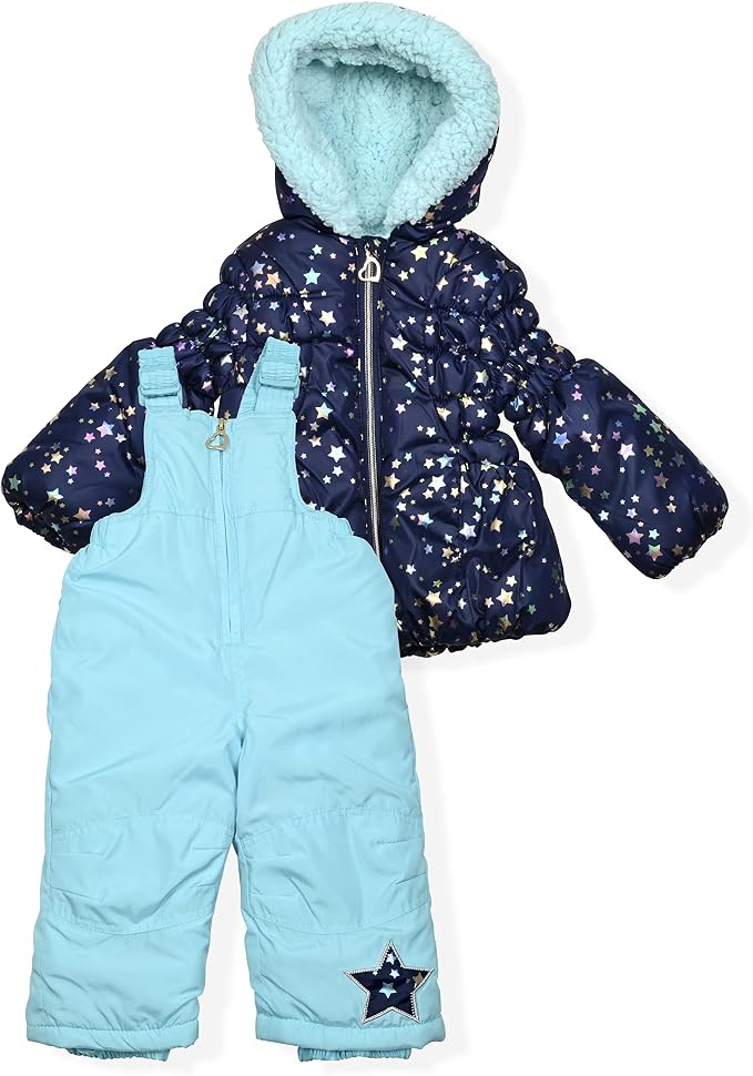 Arctic Quest Little Girls Bib Snow Pants and Ski Jacket Water-Resistant Snowsuit by ArcticQuest