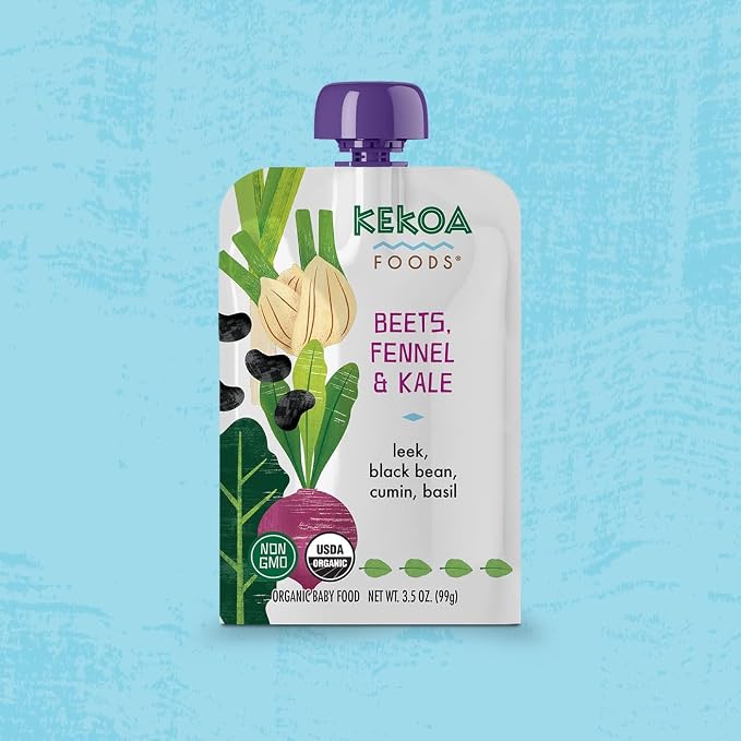 Kekoa Foods 100% USDA Certified-Organic Vegetarian Baby Food Puree Variety - Image 4