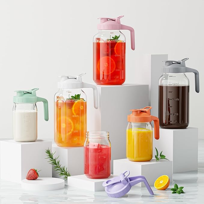 Breast Milk Pitcher Jug - 32 oz Glass Mason Jar Airtight Pitcher - Image 6