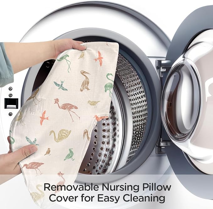 Little Grape Land Nursing Pillow Soft 100% Cotton Breastfeeding Pillow - Image 6