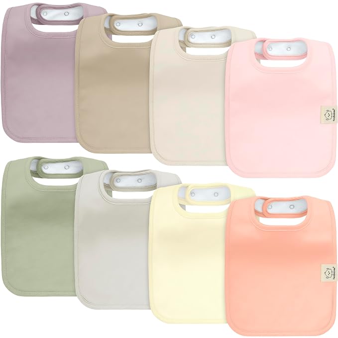 KeaBabies 8-Pack Organic Baby Bibs by KeaBabies