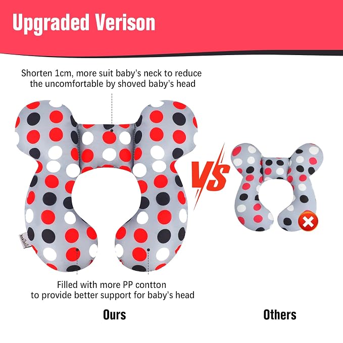 KAKIBLIN Baby Travel Pillow, Baby Neck Pillows - Image 5