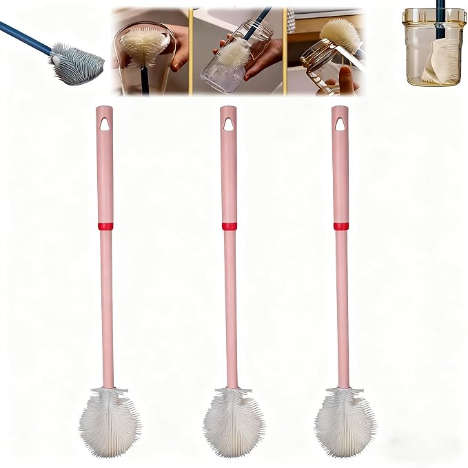 3Pcs 360° Flexible Silicone Bottle Brush by Unknown