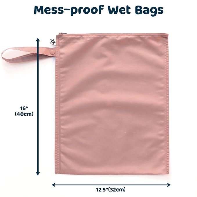Tiny Twinkle Wet Dry Bag – 2 Pack Reusable Waterproof & Mess Proof Wet Bags - Image 4