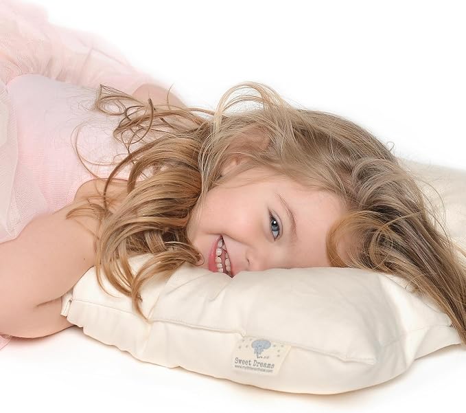 Organic Toddler Pillow Made in the USA and Organic Cotton Pillowcase - Image 2