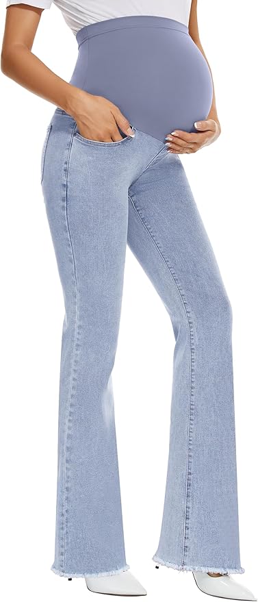 GLAMIX Women's Stretch Maternity Bootcut Jeans by GLAMIX