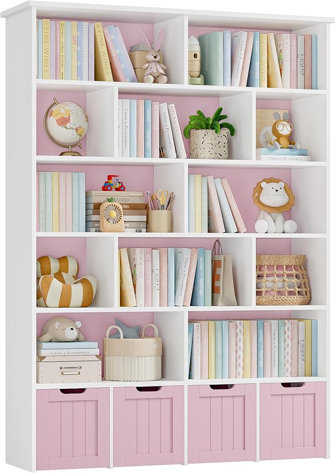FINETONES 69" H Toy Storage Organizer, 6 Tier Tall Kids Bookshelf - Image 3