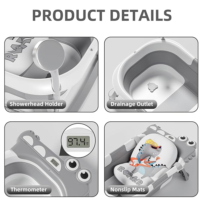 TPN Collapsible Baby Bathtub, Baby Bath Tub - Image 5