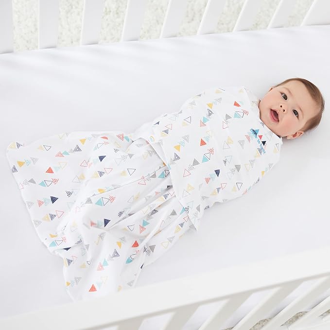 HALO Sleepsack Swaddle, 100% Cotton, Triangle Neutral - Image 2