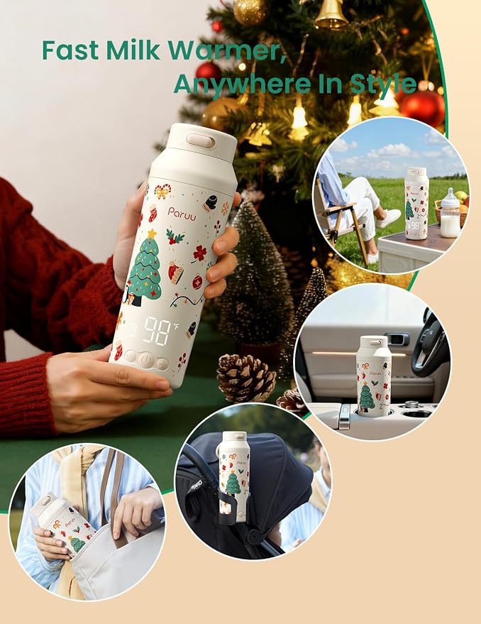 Paruu Portable Bottle Warmer for Travel, Easy-Clean Wide Mouth, Portable Milk - Image 8