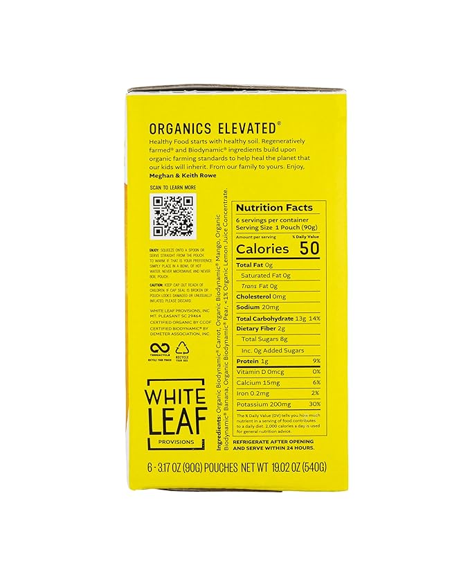 White Leaf Provisions Organic Purees / Baby Food Pouches - Image 2