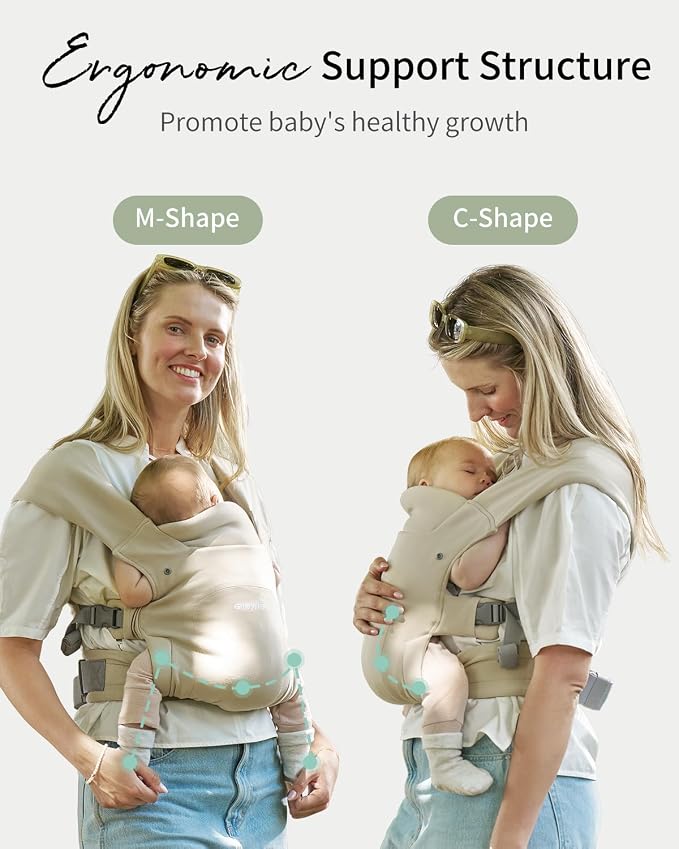 GROWNSY Baby Carrier Newborn to Toddler, Cozy Baby Wraps Carrier, Ergonomic - Image 5