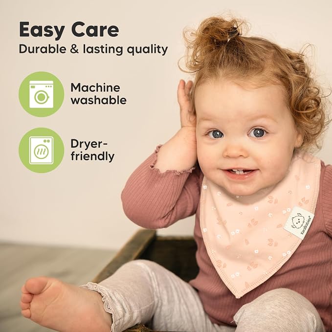 8-Pack Organic Baby Bandana Bibs - Image 7