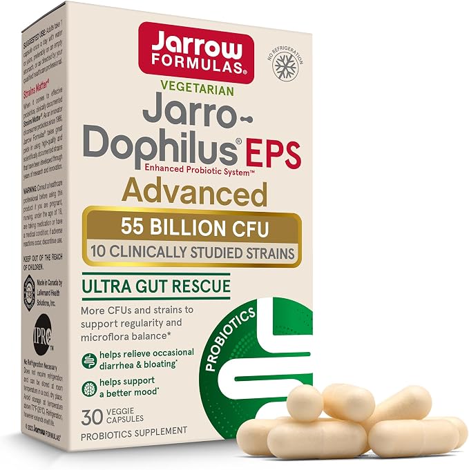 Jarrow Formulas Jarro-Dophilus EPS Advanced, 55 Billion CFU Probiotics by JarrowFormulas