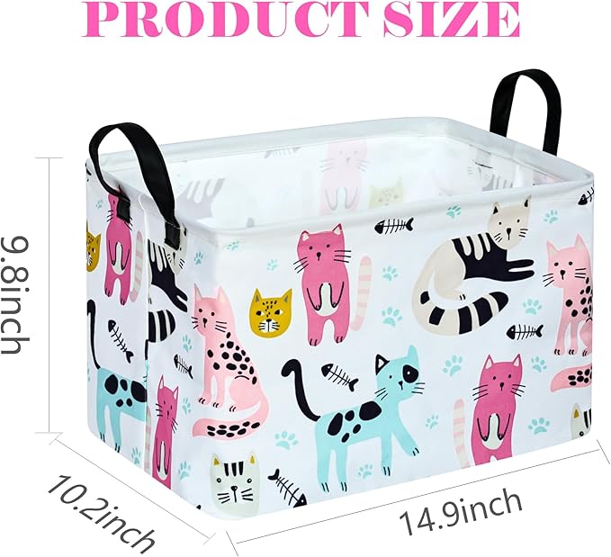 Cute Cat Pattern Gift Laundry Basket - Image 2