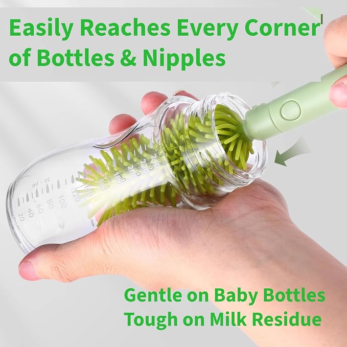 Travel Bottle Cleaner kit, 7in1 Baby Toddler Travel Essential Silicone Bottle - Image 4