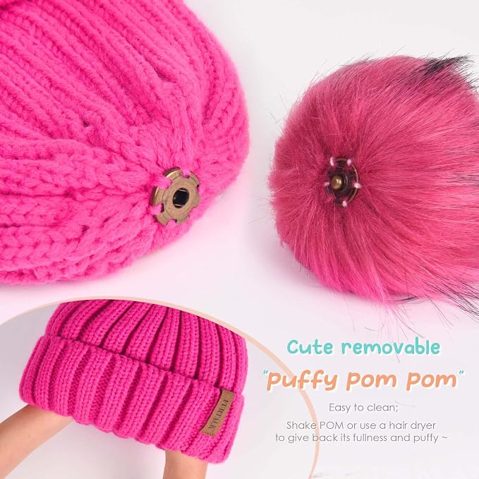 FURTALK Kids Winter Hat Toddler Knitted Beanie - Image 3
