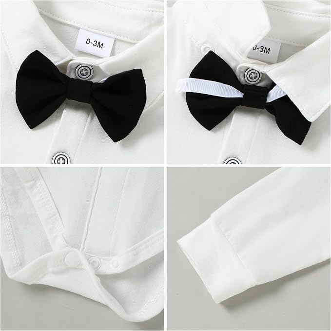 DISAUR Baby Boy Clothes Toddler Boy Outfits 4PCS Gentleman Dress - Image 5