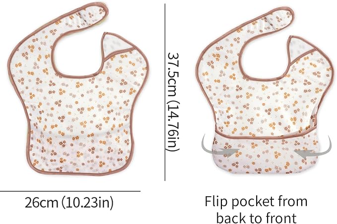 3-Pack Waterproof Baby Bibs for Eating - Image 5