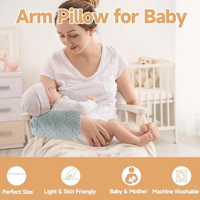 MABOZOO Arm Pillow for Feeding Baby, Flower Print Cozy Cradle Arm Pillow Soft - Image 2