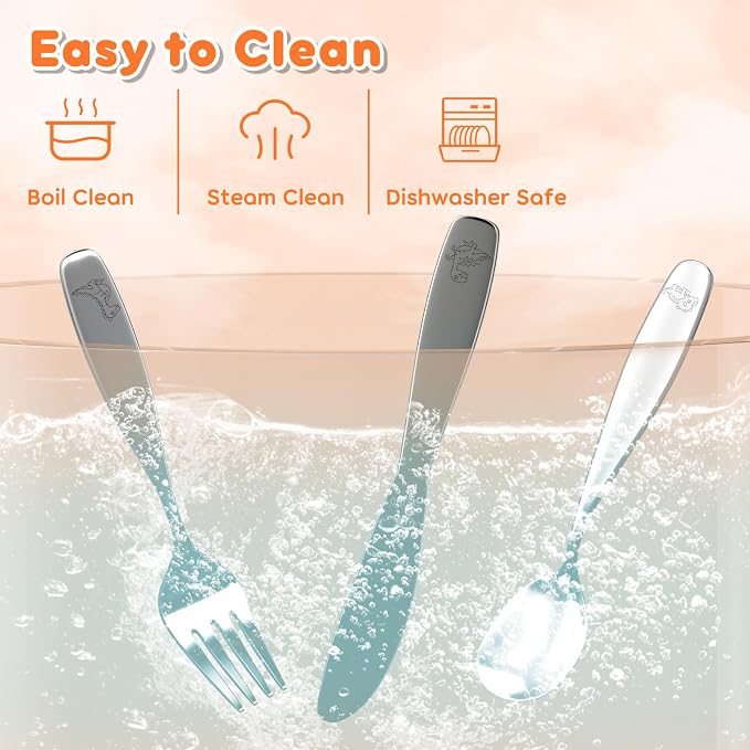 Lehoo Castle Kids Silverware Stainless Steel 6 Piece - Image 5