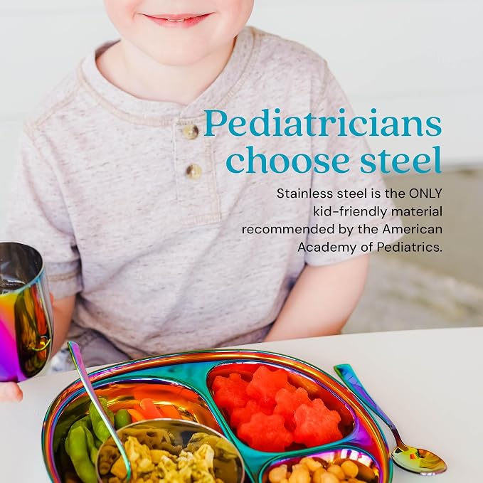 Ahimsa Stainless Steel Kids Plates - Image 3