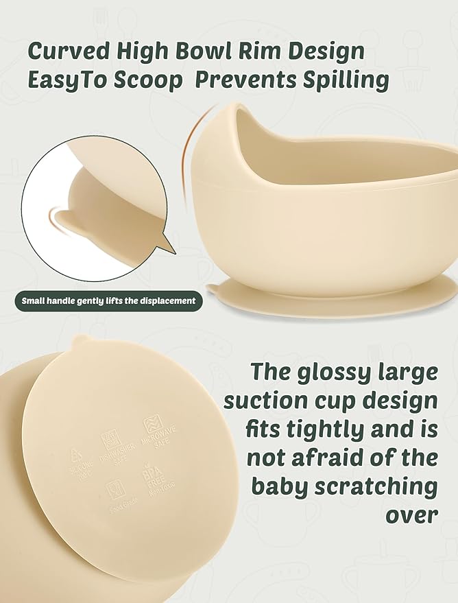 Silicone Baby Feeding Set, Eating Essentials Utensils - Image 4