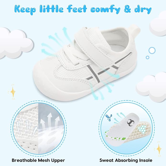 Scurtain Baby Shoes Boy Girl First Walking Shoe Infant Crib Breathable Sneakers - Image 5