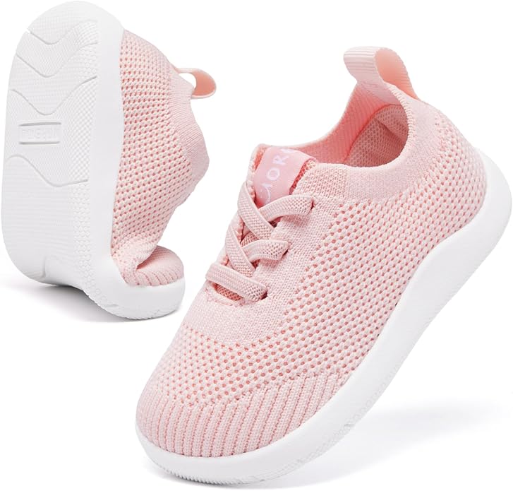 MORENDL Toddler Wide Toe Box Barefoot Shoes Baby First Walking Shoes Boys Girls by MORENDL
