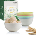 10oz Wheat Straw Bowls Set of 6, Unbreakable Ice Cream Bowl Sets by WROVA