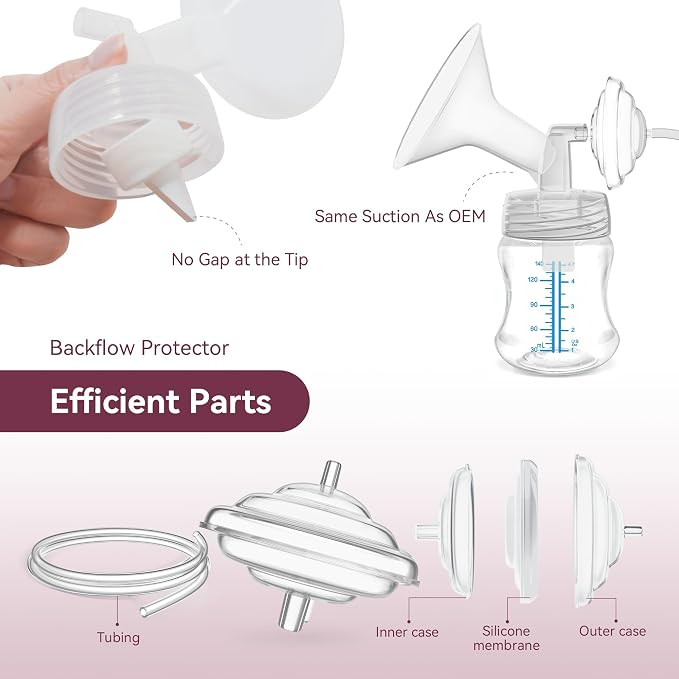 Breast Pump Parts for Spectra, Replace Duckbill Valves Tubes Backflow Protector - Image 4