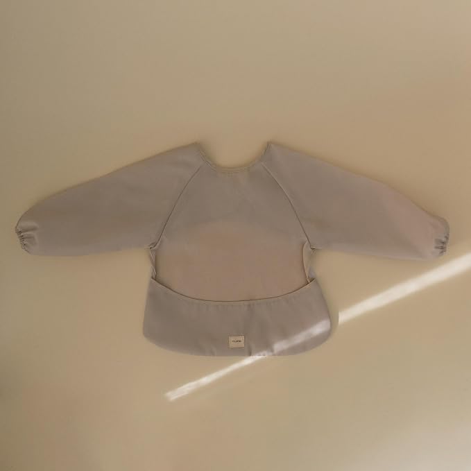 mushie Long Sleeve Baby Bib | Water Resistant Adjustable Fit - Image 2