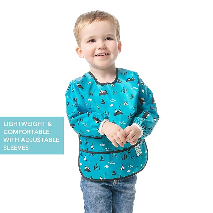 Bumkins Sleeved Bib for Girl or Boy, Baby and Toddler for 6-24 Mos, Essential - Image 4