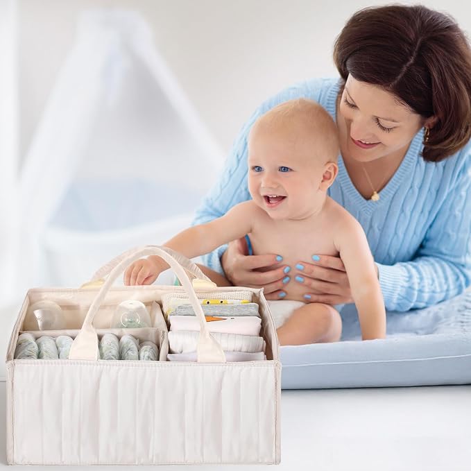 Ripeng 2 Pcs Large Baby Diaper Caddy Organizer - Image 5