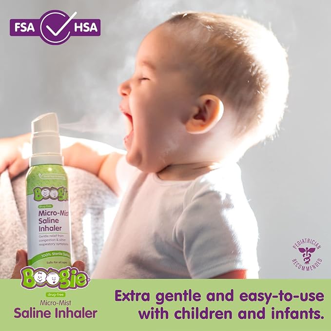 Boogie Micro-Mist Saline Inhaler, Baby Nose Congestion Relief, Nasal Spray - Image 3
