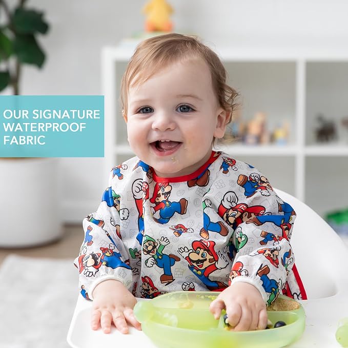 Bumkins Bibs, Baby and Toddler Girls and Boys 6-24 Months, Long Sleeve - Image 3