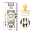 BIBS Pacifiers - Studio 2 Pack | Round Nipple Baby Pacifier | BPA Free Natural by BIBS