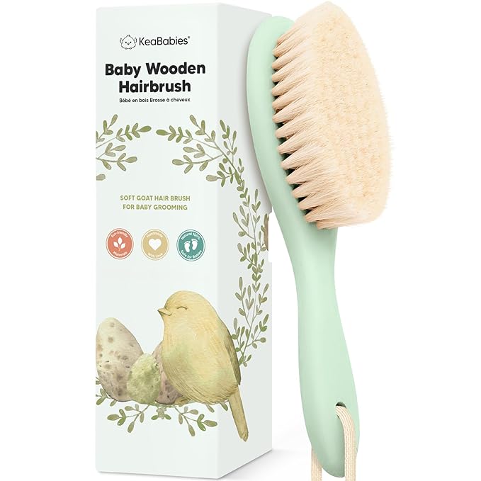 Wooden Baby Hair Brush by KeaBabies