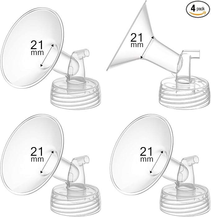 4PCS 21mm Breast Pump Flanges, Compatible by GOTOCUT