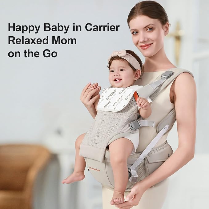 Baby Carrier with Hip Seat, 2-in-1 Forward-Facing Carry - Image 9