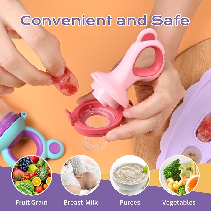 Baby Fruit Feeder Baby Breastmilk Popsicle Molds, Food Freezer Tray Storage - Image 2