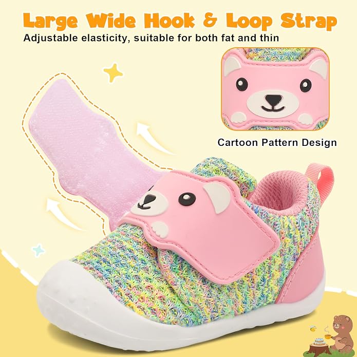 FEETCITY Baby Walking Shoes Wide Baby Shoes Boys Girls Infant Sneakers Crib - Image 3