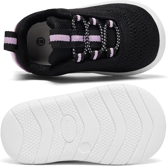 MORENDL Toddler Slip On Sneakers Baby Walking Shoes Non-Slip Breathable Unisex - Image 4