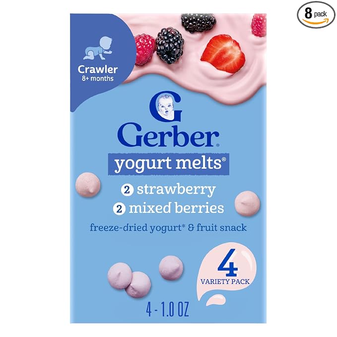 Gerber Stage 3 Baby Food, Strawberry and Mixed Berries Melts, 1 oz. Pouch by Gerber